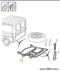 Peugeot Boxer Spare Wheel Carrier Peugeot Parts Direct