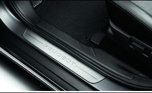 Peugeot 407 2003-2010 Front Door Sill Trims Light Brushed Aluminium Appearance 1607555880