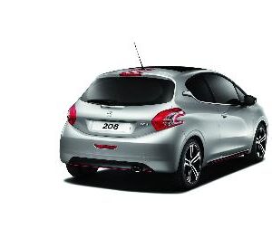 Peugeot 208 2012-2019 Rear Bumper Vent 1 Tailpipe Black With Red Stripe 16074825 80