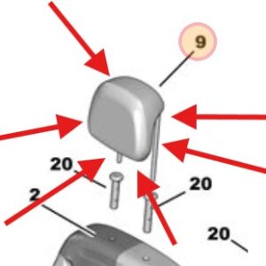 Peugeot Partner Rear Seat Headrest (1)