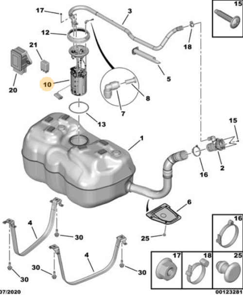 Peugeot Boxer Tank Sender Unit With Pump 1643703480