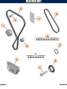 Peugeot 208 2012-2019 Complete Timing belt Kit - 1654511480