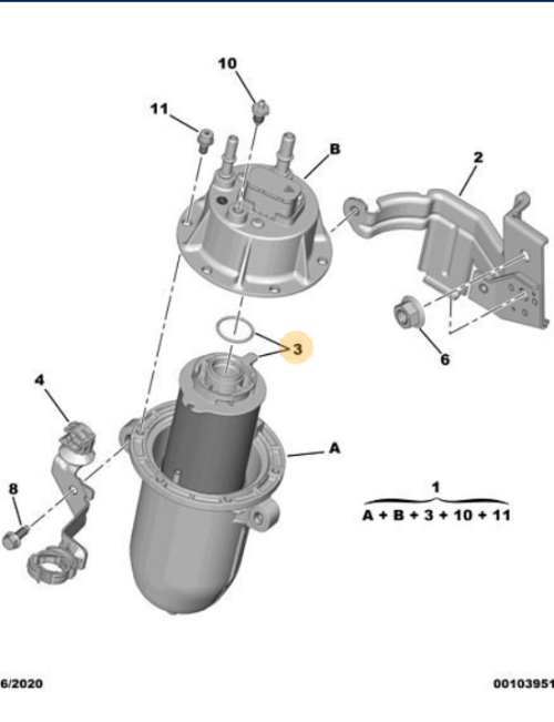 Peugeot Boxer Fuel Filter Element 1674210980