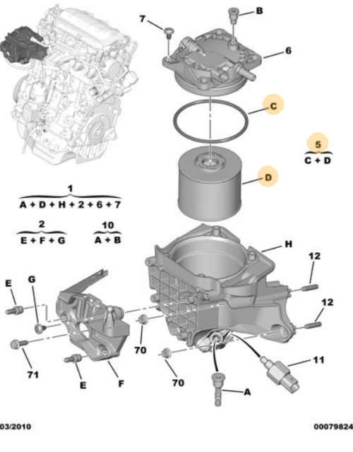 Peugeot Expert Fuel Filter 1906A7