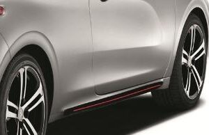 Peugeot 208 2012-2019 Front Body Sills Black With Red Stripe 16074817 80
