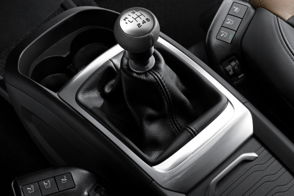 Peugeot 607 1999-2008 Gear Lever Knob For 6-Speed Manual Gearbox Black Leather And Aluminium