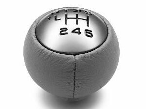Peugeot 807 1994-2014 Gear Lever Knob For 6-Speed Manual Gearbox Grey Leather And Aluminium 2403 FH