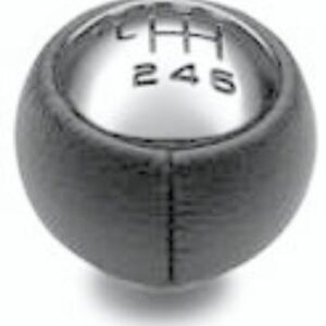 Peugeot 607 1999-2008 Gear Lever Knob For 6-Speed Manual Gearbox Grey Leather And Aluminium