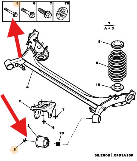 Peugeot 307 2001-2005 Rear Subframe Bolt