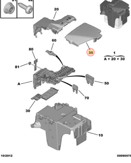 Peugeot 508 20102018 Fuse Box Cover 6500KG
