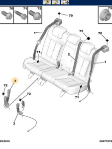 Peugeot seat outlet belt