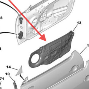 Peugeot RCZ 2009-2015 Passenger Door Membrane