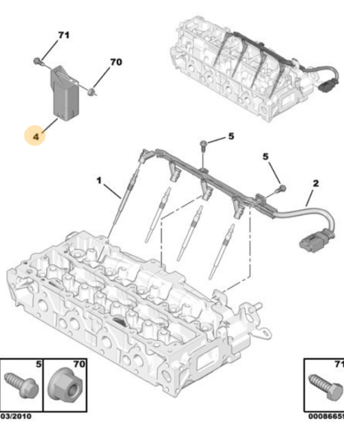 Peugeot Partner Glow Plug Relay 9802424080