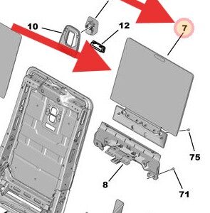 Peugeot 5008 2016-2020 SEAT FALSE FLOOR CASING CENTRAL 