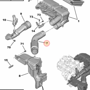 Peugeot Rifter 1.5HDI 2018-Present Air Intake Pipe
