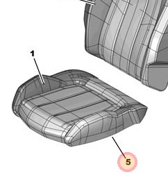 Peugeot 3008 2016-2024 Front Seat Cushion Cover