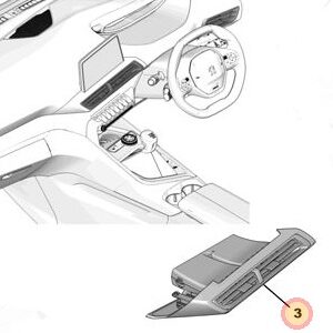 Peugeot 3008 2016-2023 Centre Air Vent