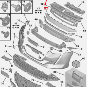 Peugeot 208 2023-Present Front Bumper Trim