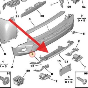 Peugeot  2008 2019-Present Rear Bumper Moulding