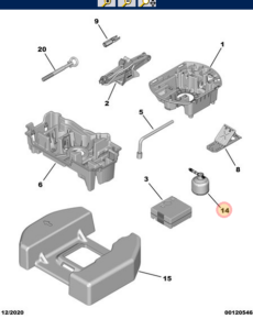 Peugeot 2008 2019-2021 Puncture Repair Kit 9831814080