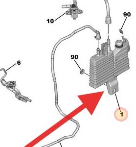 Peugeot 408 II Hybrid 225 Petrol Vapours Absorber