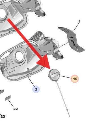 Peugeot 308 2020-Present Fuel Cap