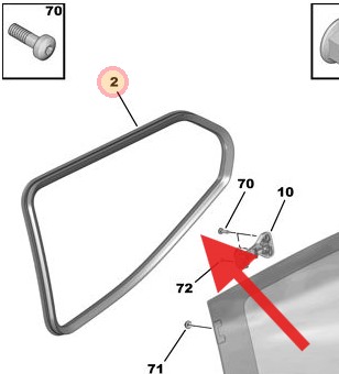 Peugeot 108 Rear Window Seal
