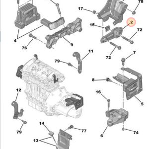 Peugeot 207 2006-2014 Engine Anti-Torque Link