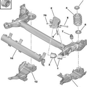 Peugeot 207 2006-2014 Rear Spring Lower Cup