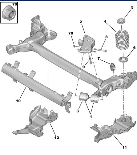 Peugeot 207 2006-2014 Rear Spring Upper Cup