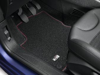 Peugeot 208 2012-2019 Velour Mats Finished With Red Stripe 3 Door 16083971 80