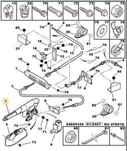 Peugeot Expert hand brake lever - Peugeot Parts Direct