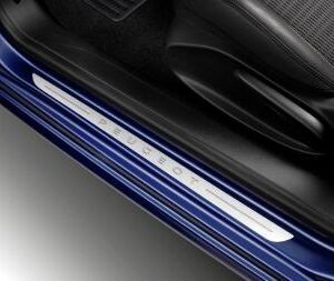 Peugeot 2008 2013-2016 Front Door Sill Trims Brushed Aluminium Effect