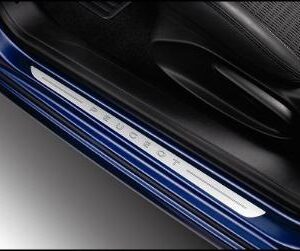 Peugeot 208 2012-2019 Front Door Sill Trims Brushed Aluminium Effect 16075582 80